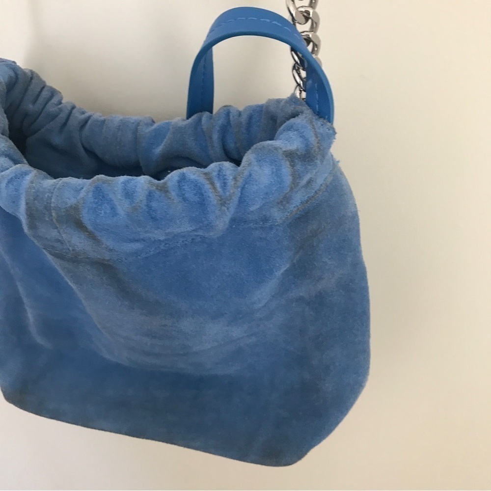3/$15 Sam Edelman light blue suede and silver studded crossbody purse - Picture 11 of 13